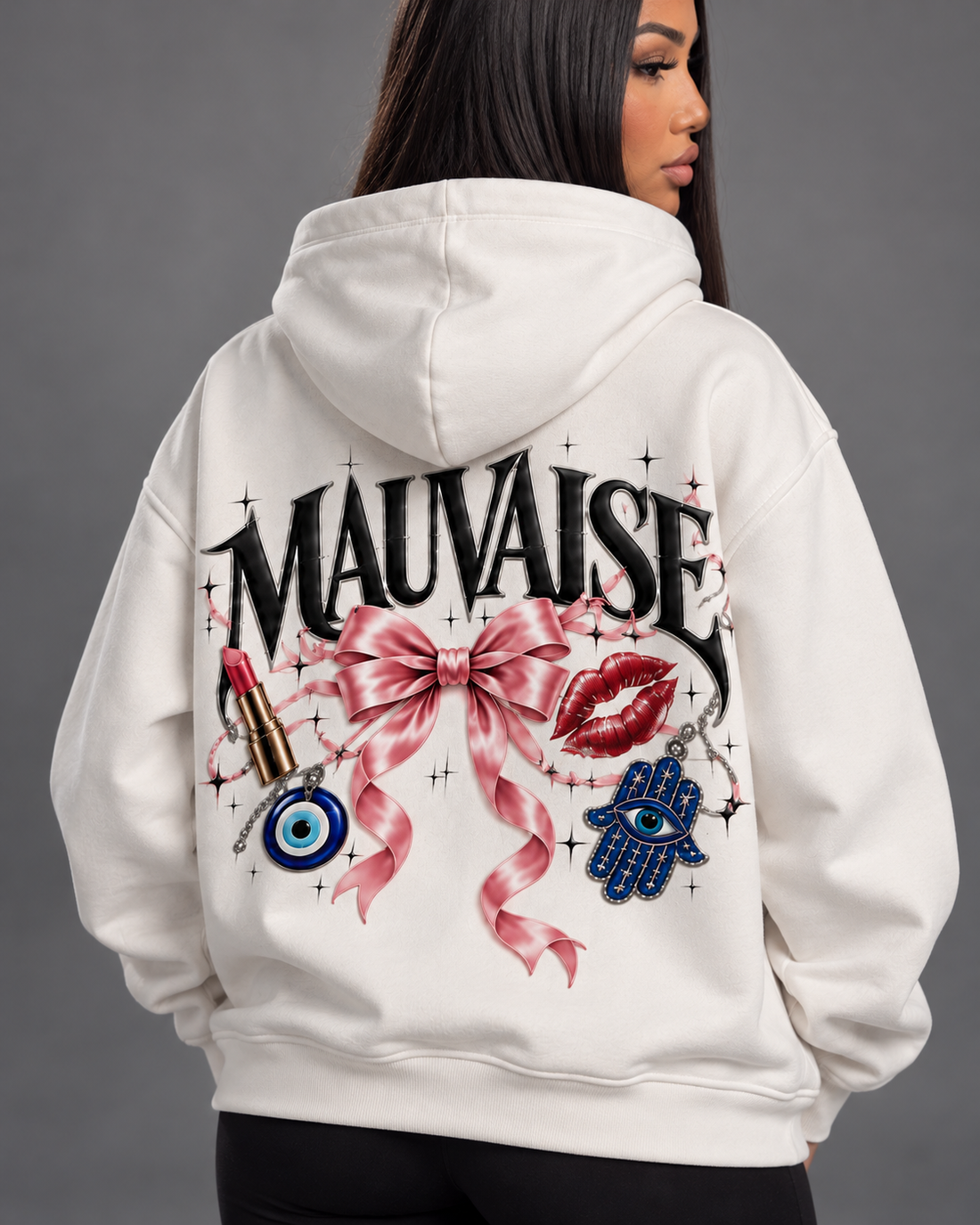 PULL MAUVAISE BLANC